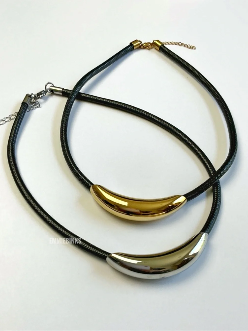 New Revolve Jenna Slider Geometric Necklace ~ Gold Plated Necklace - Picture 8 of 16